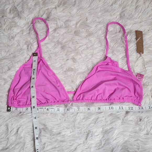 SKIMS Plunge Bras | Womens Micro Cording String Triangle Bra Neon Orchid/ 2X/NWT - Picture 7 of 8